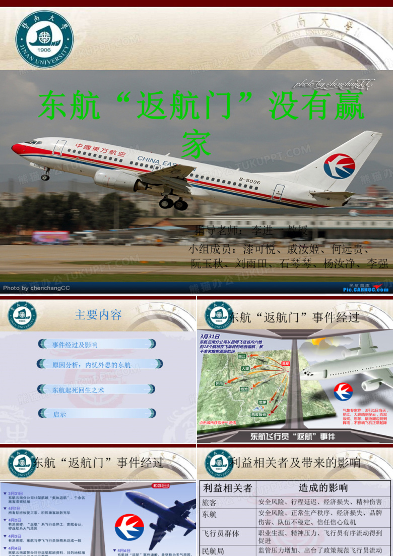 东航返航门的案例分析PPT