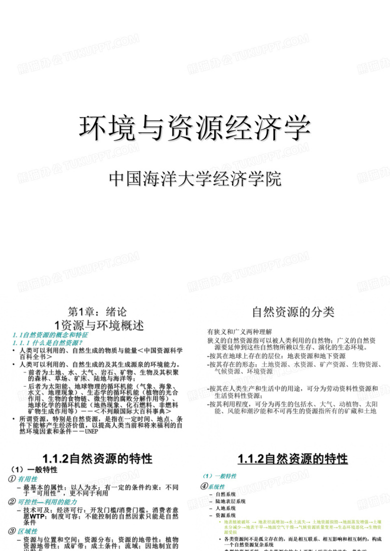 环境资源经济学