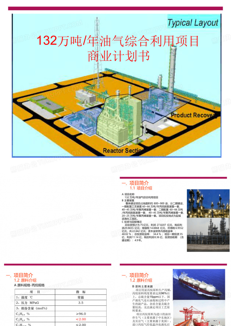 132万吨油气综合利用项目商业计划书
