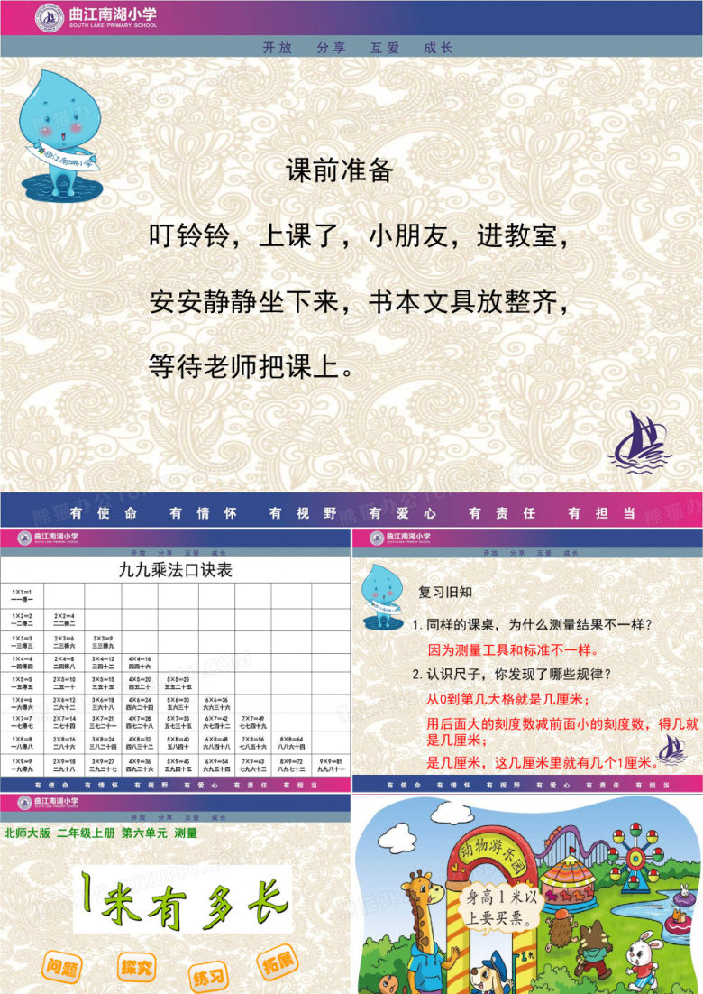 1米有多长(&ldquo;米&rdquo;的认识) 第一课时
