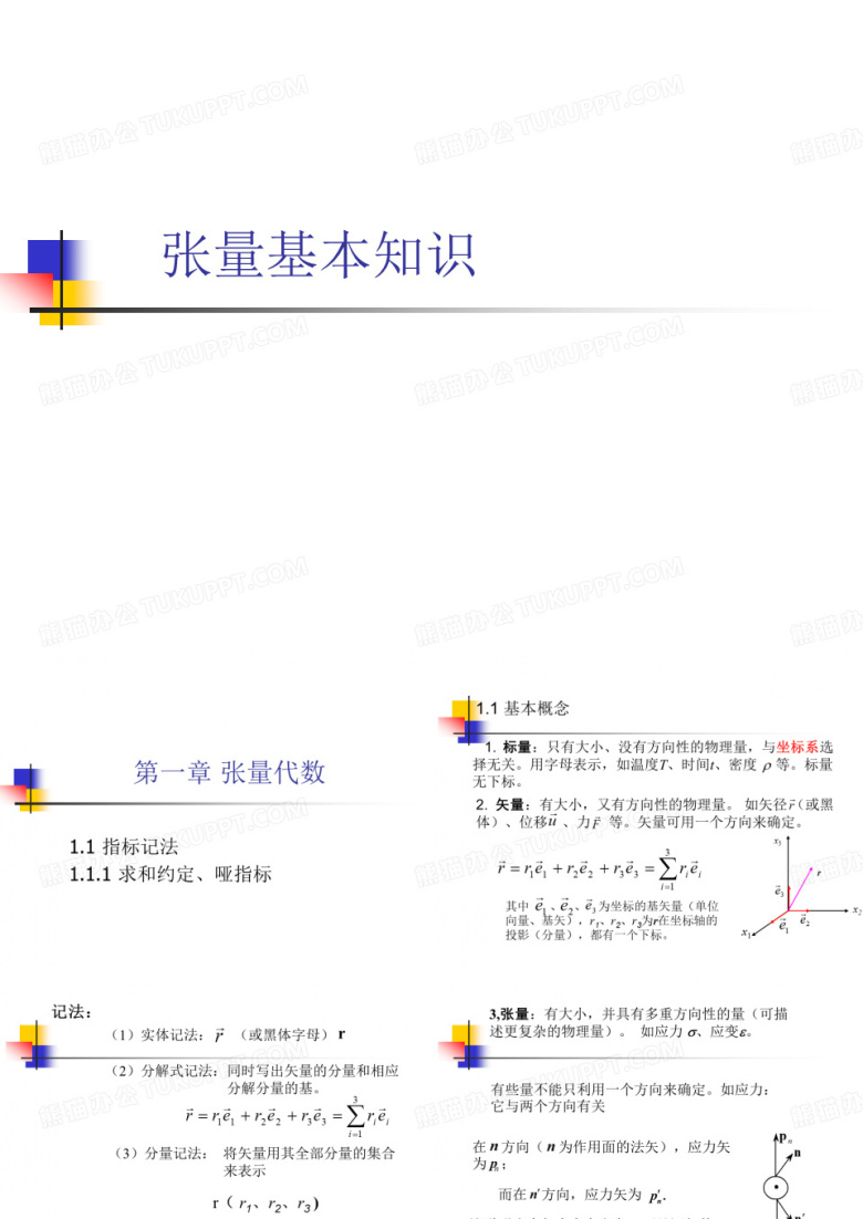 弹性力学_张量