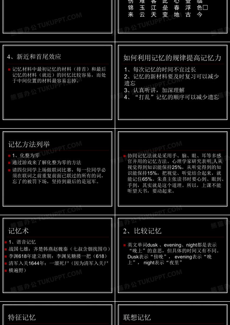 惊人的记忆力PPT模板下载_编号jvvarrrd_熊猫办公