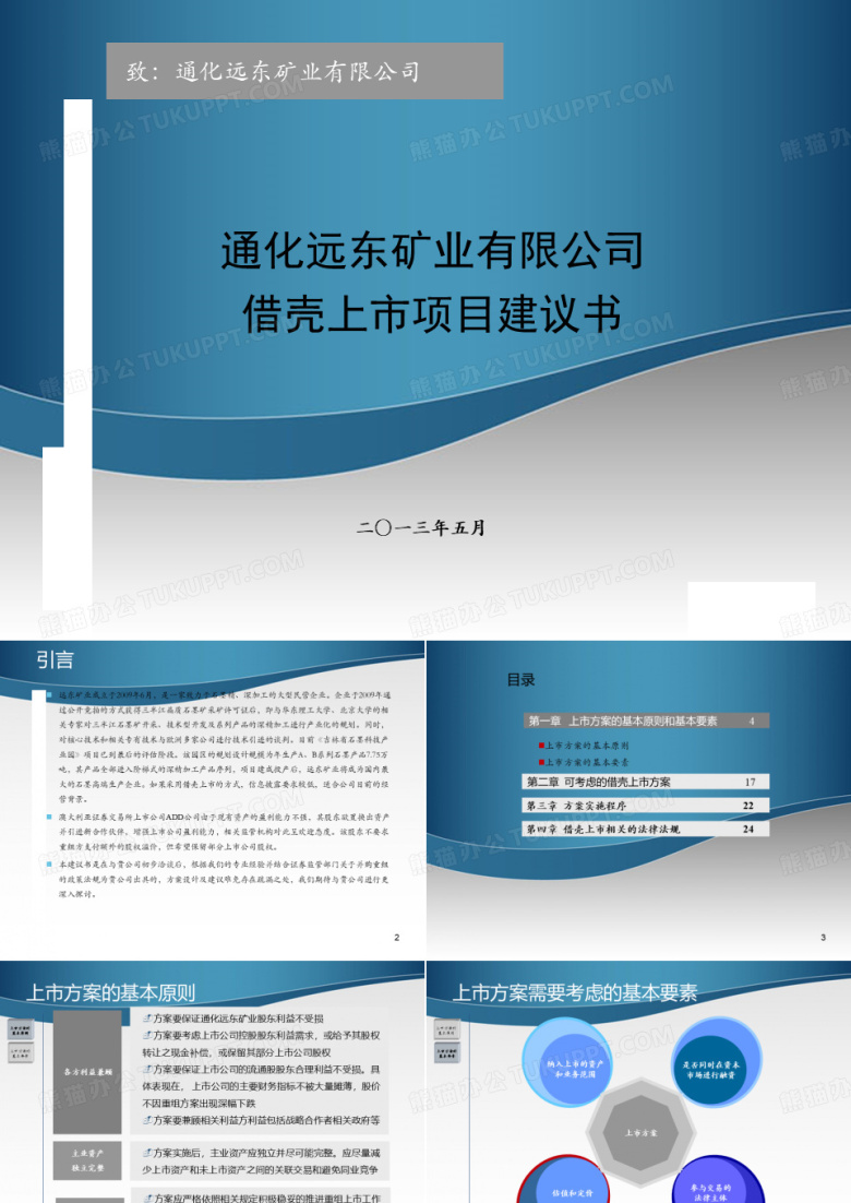 借壳上市建议书