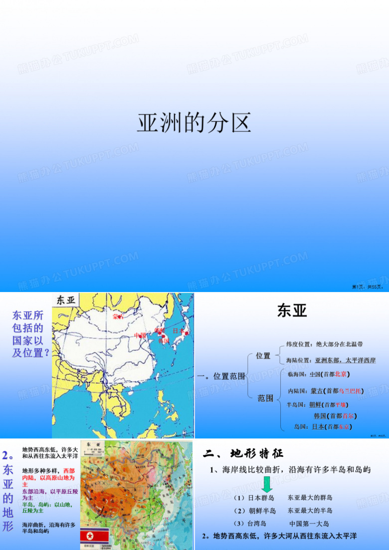 亚洲的分区