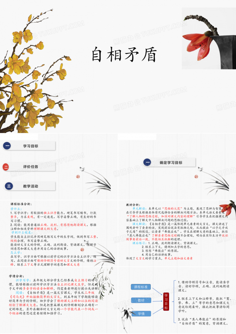五年级下册语文部编版第15课《自相矛盾》说课课件
