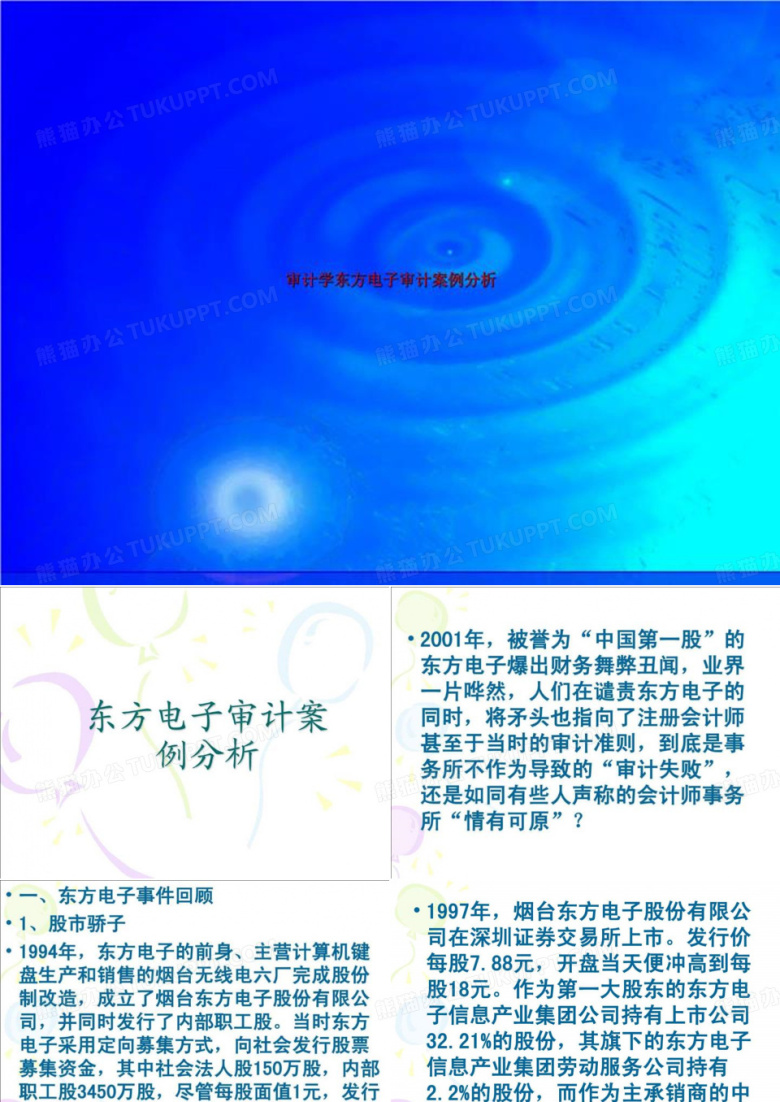 审计学东方电子审计案例分析