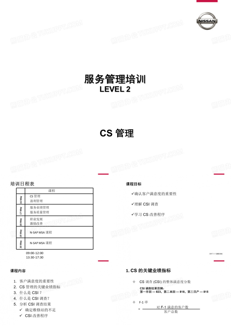 尼桑日产客户满意度-PPT精品文档