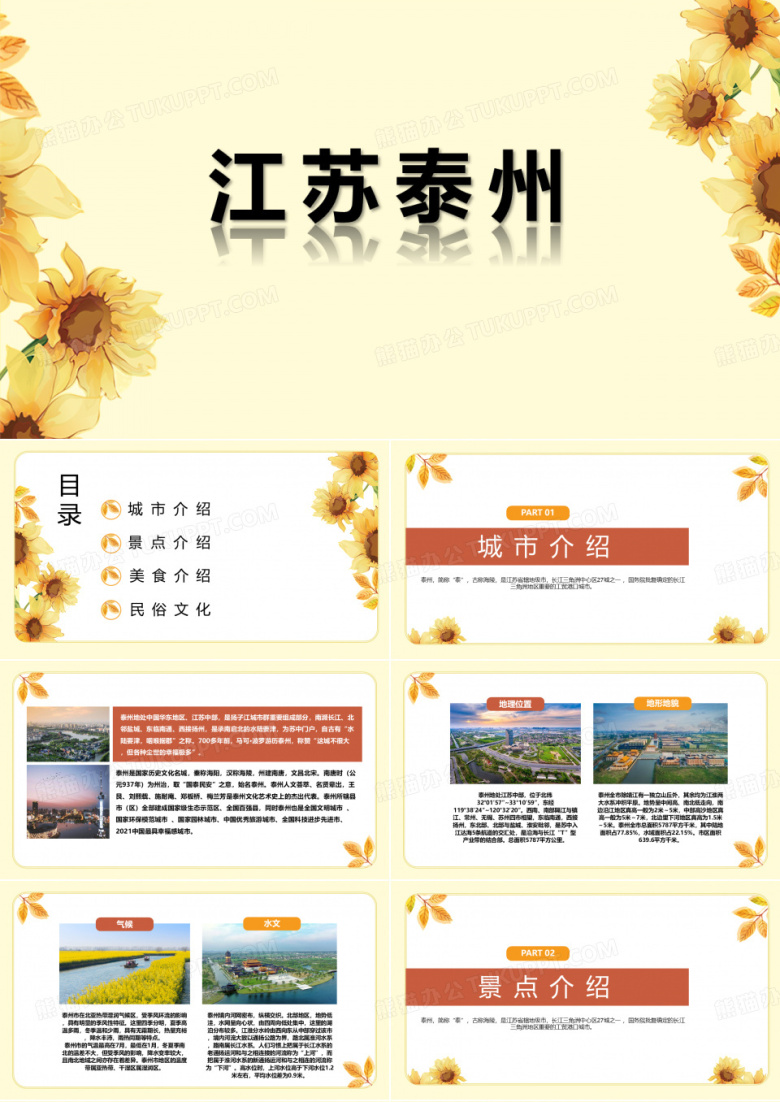 江苏泰州城市文化介绍PPT
