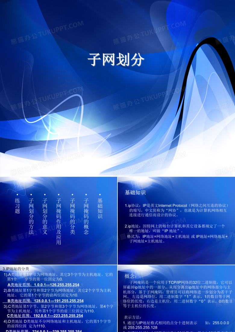 子网掩码及子网的划分 优质课件