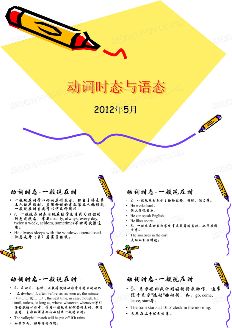 英语语法 动词时态 语法大全