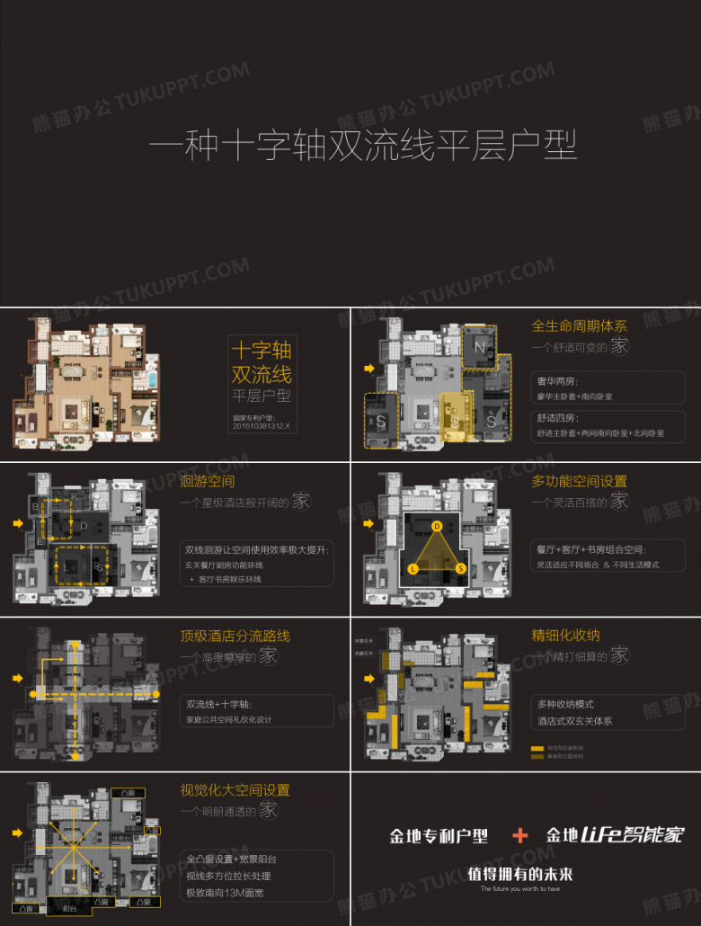 2019·金地集团·金地专利户型life家分析PPT模板下载_编号nvrzdeko_熊猫办公