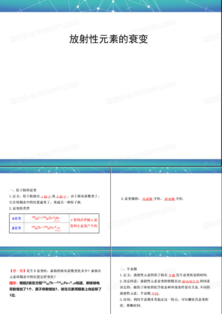放射性元素的衰变 课件