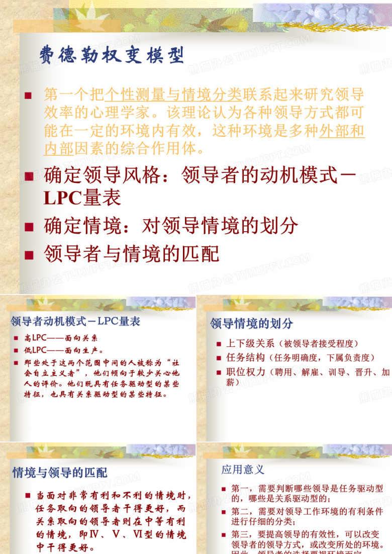 费德勒领导权变模型