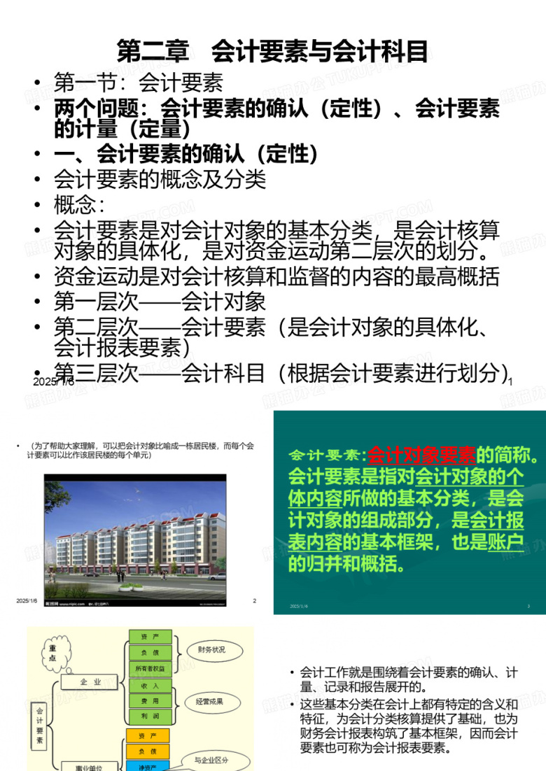 会计要素与会计科目