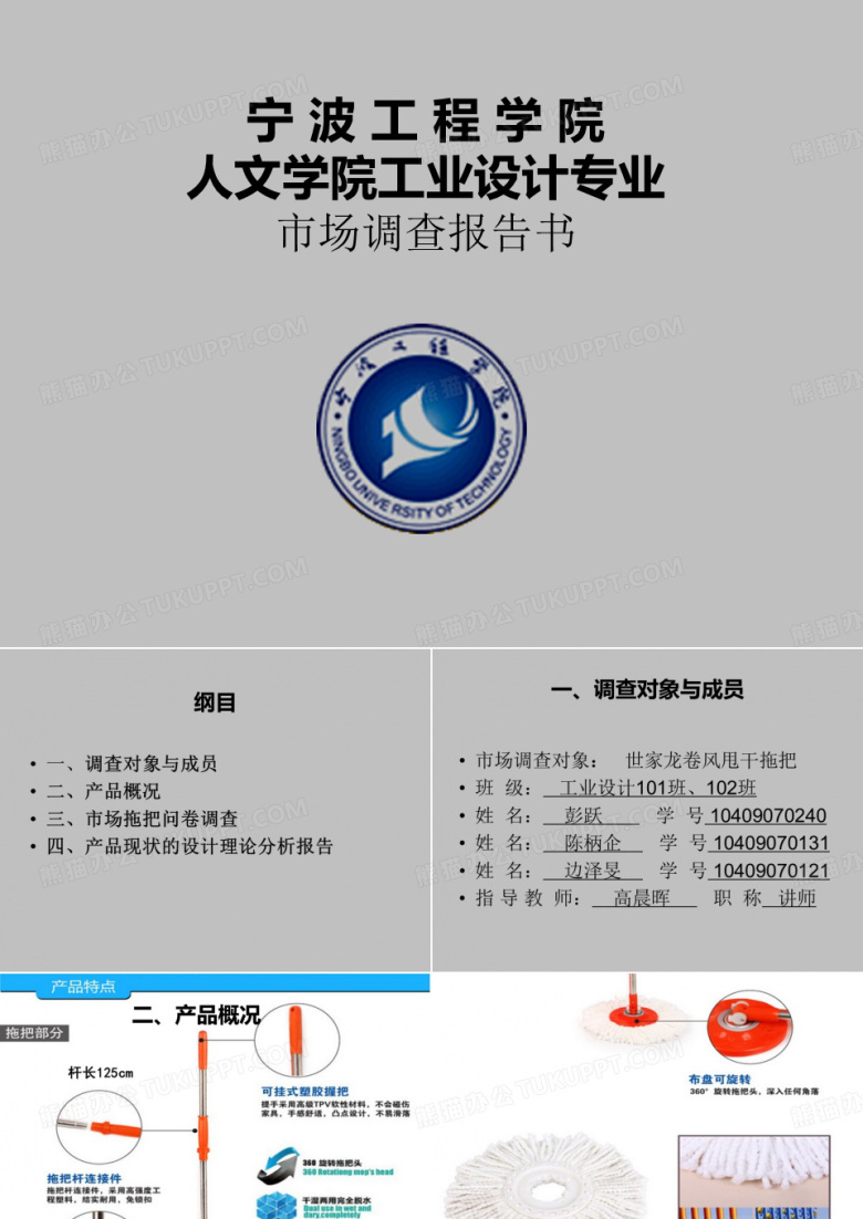 拖把市场调查报告PPT
