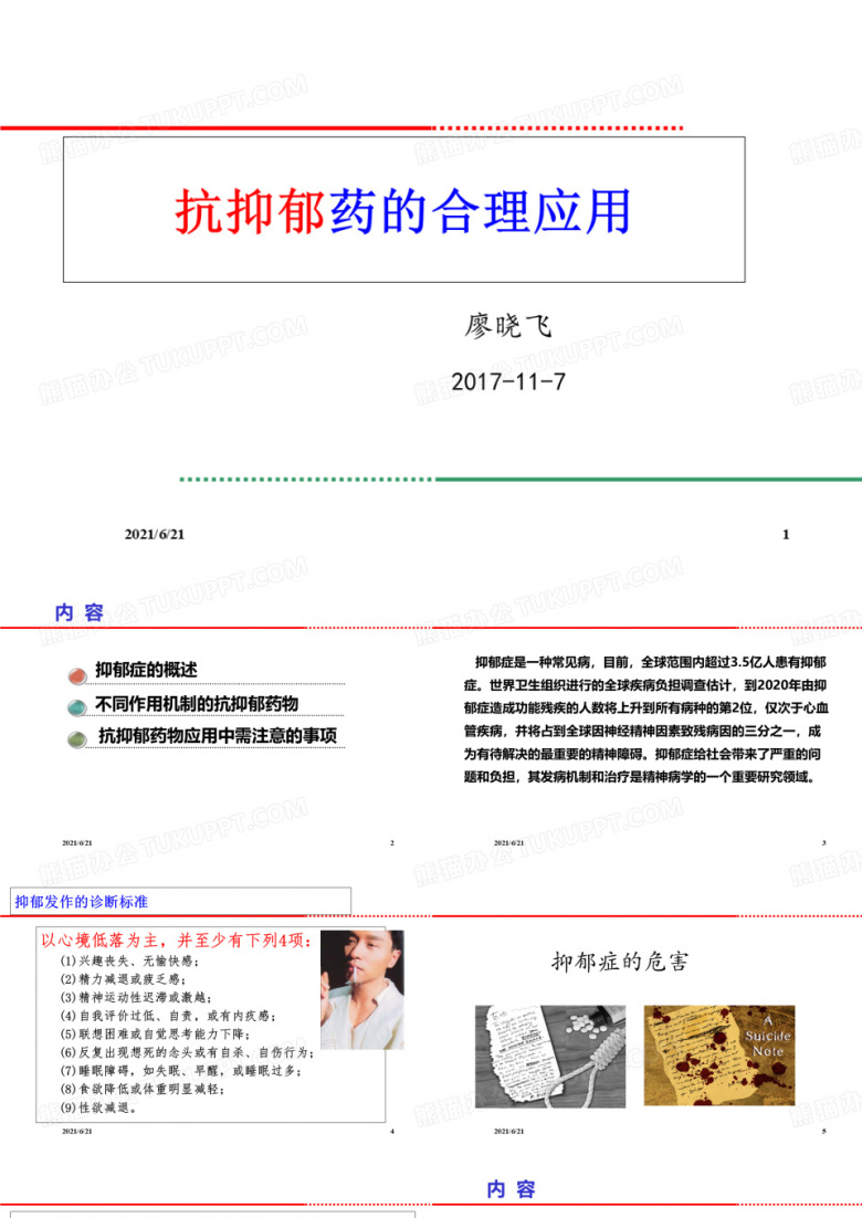 抗抑郁药的使用&mdash;廖晓飞