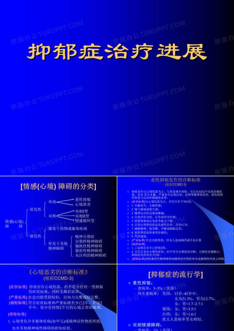 抗抑郁药治疗进展