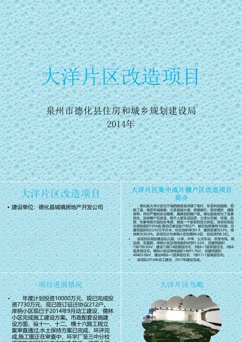 大洋片区集中成片棚户区改造项目简介
