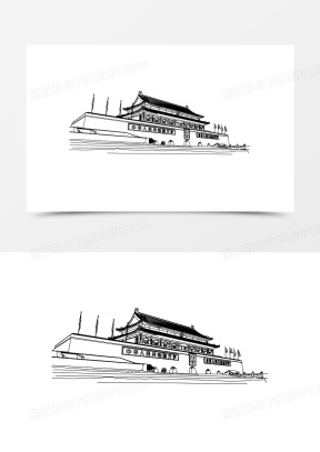 天安门手绘图片大全_天安门手绘图片简笔画下载_熊猫办公