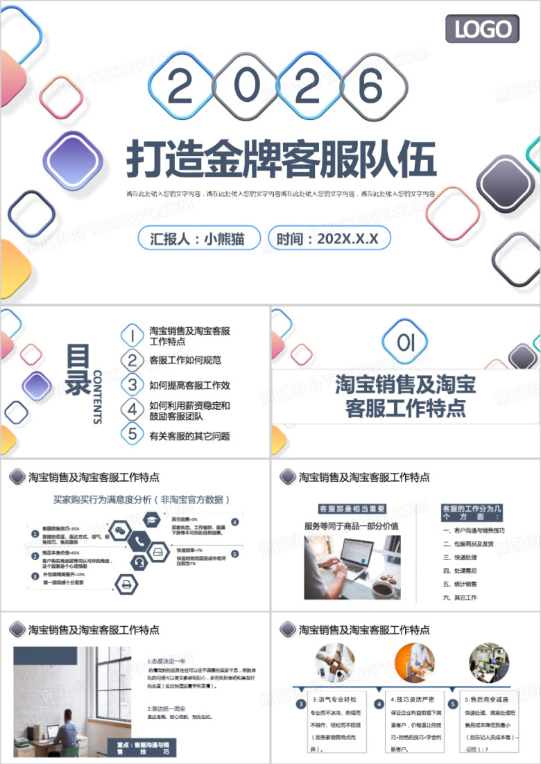 2026年打造金牌客服队伍公司培训PPT模板