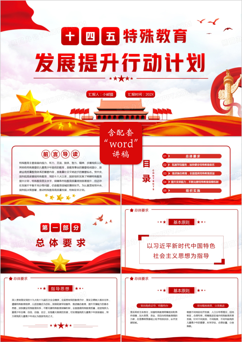 十四五特殊教育发展提升行动计划PPT模板