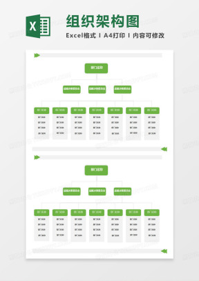 公司部门组织架构Excel表格模板下载_熊猫办公