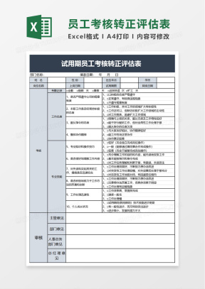 评估表Excel表格模板_评估表Excel表格模板下载_熊猫办公