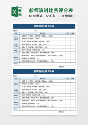 评分表Excel表格模板_评分表Excel表格模板下载_熊猫办公