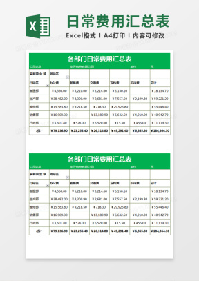 汇总表Excel模板下载_汇总表Excel模板表格免费下载_熊猫办公
