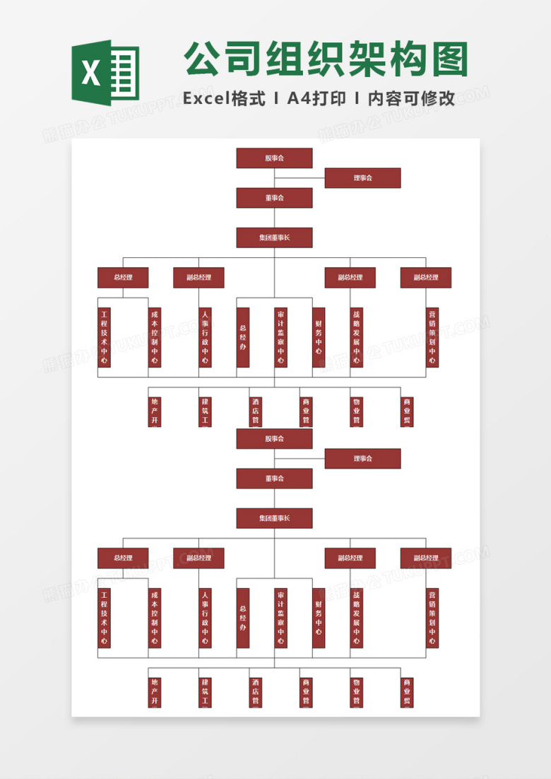 红色公司组织架构图