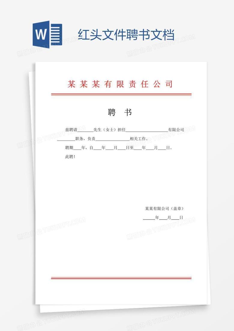 红头文件聘书文档