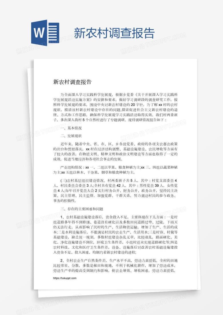 新农村调查报告