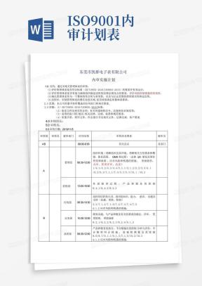 内审表Word模板_内审表Word模板下载_熊猫办公
