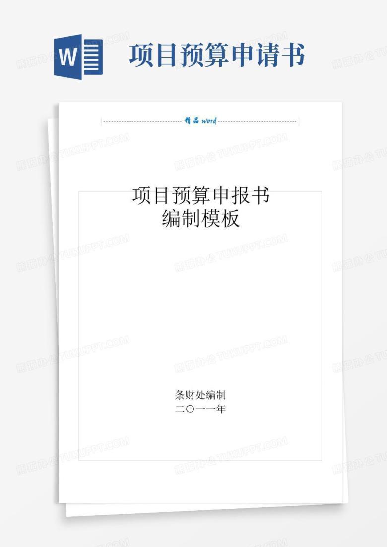 简洁的项目预算申报书模板
