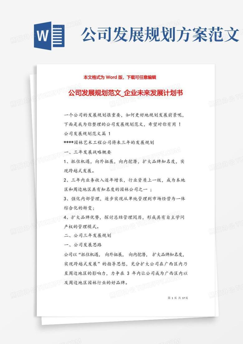 方便的公司发展规划范文_企业未来发展计划书