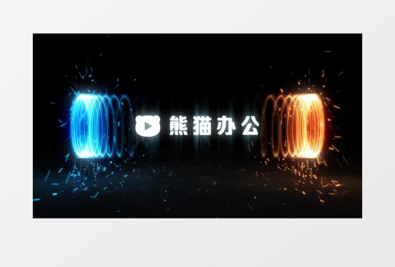能量环绕光线Logo动画AE模板