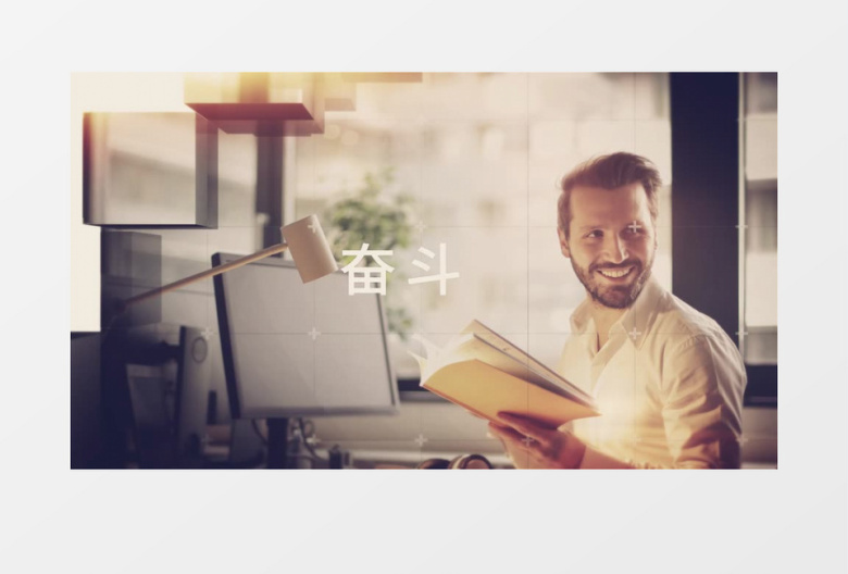 大气方块拼贴文字图片快闪片头AE视频模板