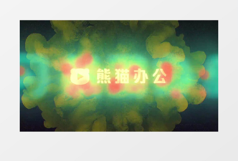 彩色故障效果LOGO展示AE模板