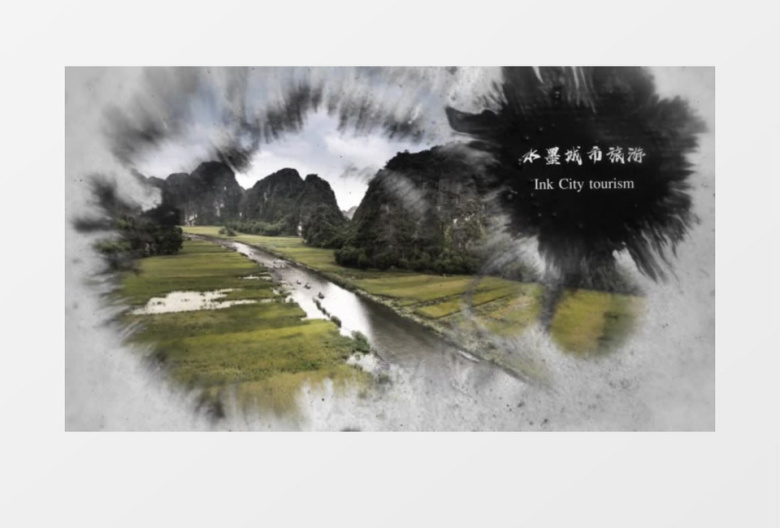 水墨影视标题幻灯片ae模板