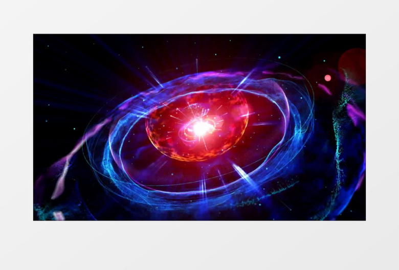 大气星空粒子logo文字展示会声会影视频模板