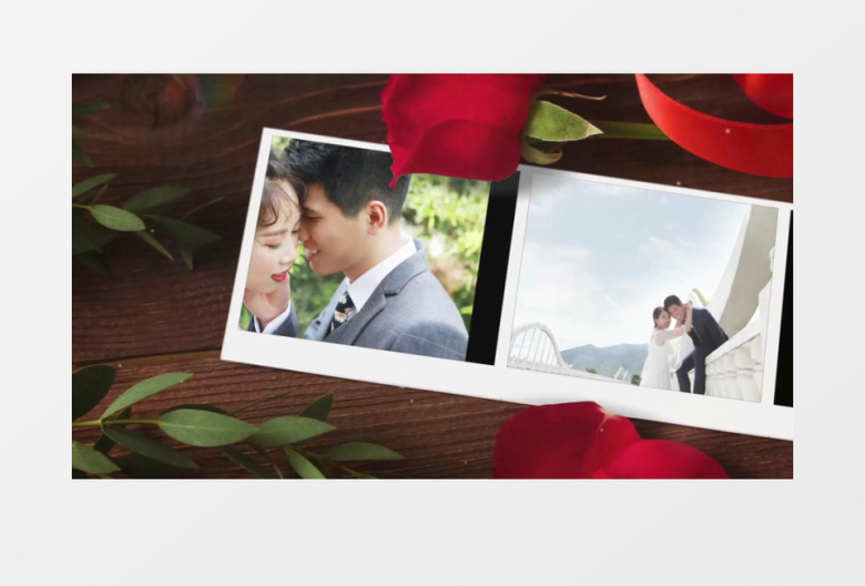 唯美浪漫花瓣婚礼相册片头edius视频模板