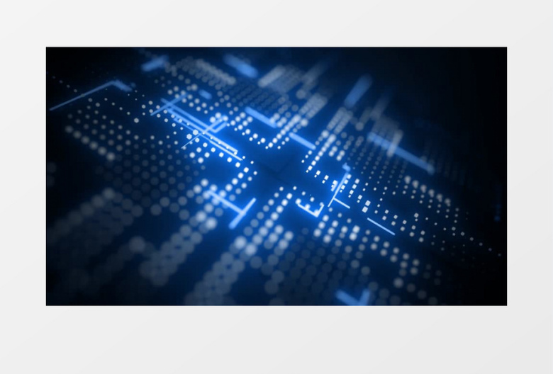 蓝色网格光效未来科技感企业宣传logo片头视频Pr模板