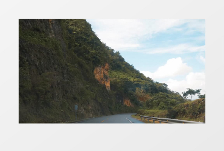 实拍自驾汽车行驶在高速公路上视频素材