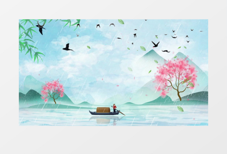 中国风二十四节气宣传背景视频