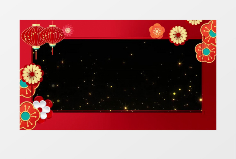 红色大气2023春节新春祝福边框后期素材