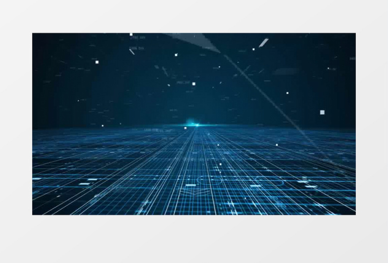 空间科技感粒子飘升背景视频
