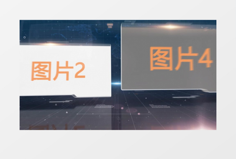 深蓝色企业科技感图片边框后期素材