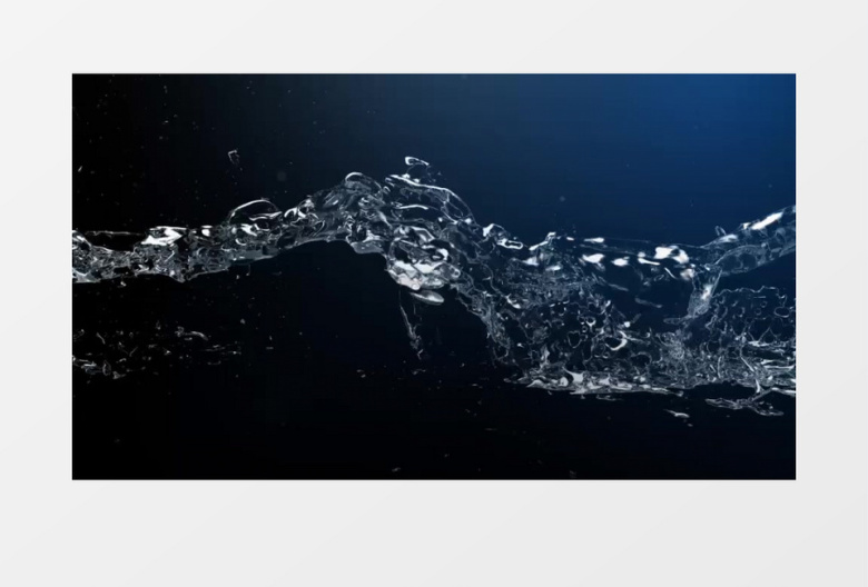 水花流动特效流体动画LOGO片头AE模板