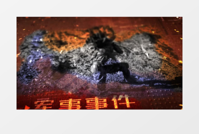 大气震撼复古历史时间轴图片展示ae模板