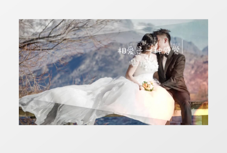 唯美光效叠加幻灯片展示婚礼爱情相册视频ae模板